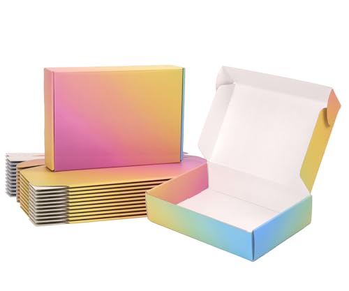 9x6x2 Shipping Boxes for Packaging, 45 Pack Colorful Corrugated Cardboard Mailer Boxes for Small Business, Shipping, Mailing - color: Colorful, size: 9x6x2"-45 Pack