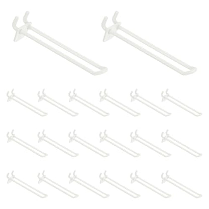 uxcell 20 Pcs Pegboard Hooks 5 Inch Durable Plastic Pegboard Display Hooks - size: 5 Inch