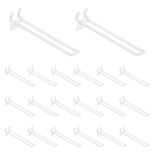uxcell 20 Pcs Pegboard Hooks 5 Inch Durable Plastic Pegboard Display Hooks - size: 5 Inch