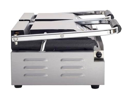 Kratos Commercial Electric Panini Sandwich Grill with Grooved Plates - size: Large w/ Grooved Plates