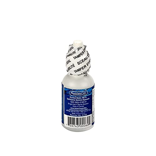 PhysiciansCare Eye Wash Solution, Sterile Isotonic Buffered Solution for Flushing & Irrigating Eyes, 1-oz Bottle