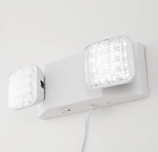 TANLUX LED Emergency Lights with Battery Backup, Commercial Emergency Light Fixtures for Business Home Power Failure Emergency Exit Sign Lighting with 1.0 Meter Plug in Cord AC120V(White, 4 Pack) - color: White, size: 4 Pack
