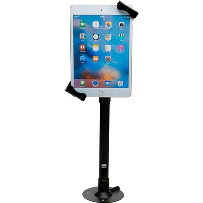 Tabletop Pole Stand – CTA Height-Adjustable Security Elbow Mount with Lock and Key Security System for iPad 7th/8th/9th Gen. 10.2",Surface Pro 4,Surface Go 3 & Other 7-14" Tablets (PAD-HATUE) – Black - size: 7-14 Inch Tablets, style: Elbow + Tabletop