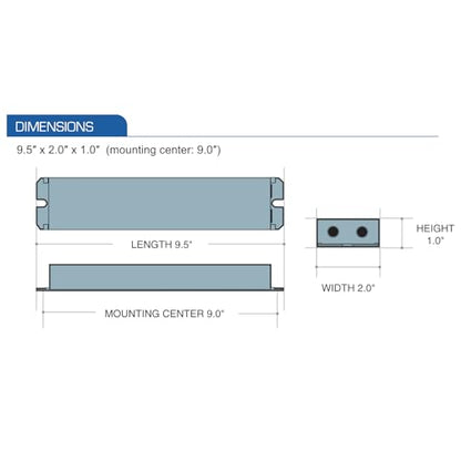 I32 (I-32-TBTS) IOTA Emergency Lighting Battery Pack Ballast | 500 Lumen Output | Reduced Profile