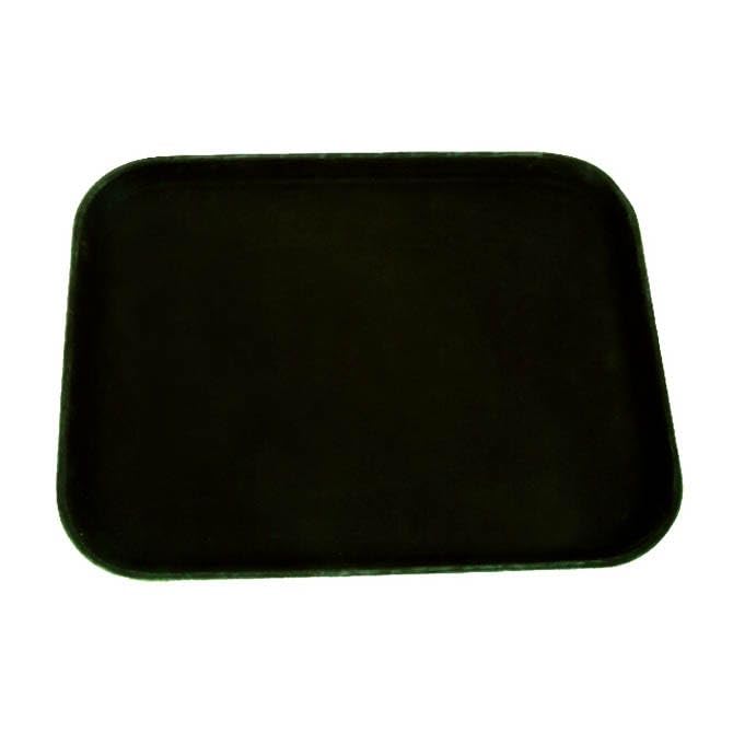 FSE Non-Skid Serving Tray, Polypropylene Food Service Non Slip Tray, 14 x 18 Inch Rectangular Serving Dish for Restaurants, Cafeterias and Catering, Black