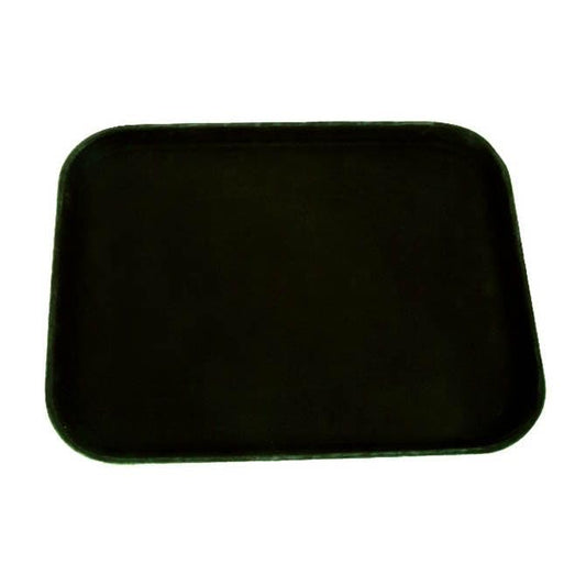 FSE Non-Skid Serving Tray, Polypropylene Food Service Non Slip Tray, 14 x 18 Inch Rectangular Serving Dish for Restaurants, Cafeterias and Catering, Black