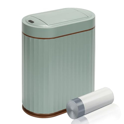ELPHECO Motion Sensor Bathroom Trash Can with Lid 2 Gal Automatic Trash Can - color: Sage Green