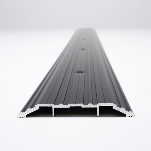 Aluminum Thresholds Extra Width 5"-6"-7"-8"-9"-10" Inch - Residential/Commercial use. Saddle/Handicap Easy Installing and Accessible/Fireproof Rated high-Quality (4"x72") - size: 4"x72"