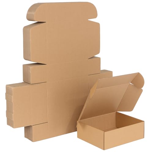 Qilery 100 Pcs 12x9x4'' Shipping Boxes Corrugated - size: 12 x 9 x 4 inches
