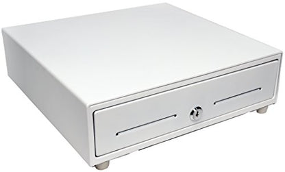 Star Micronics CD3-1313 4 Bill / 5 Coin Value Series Mini Cash Drawer with 2 Media Slots and Included Cable (13" x 13") - White - color: White