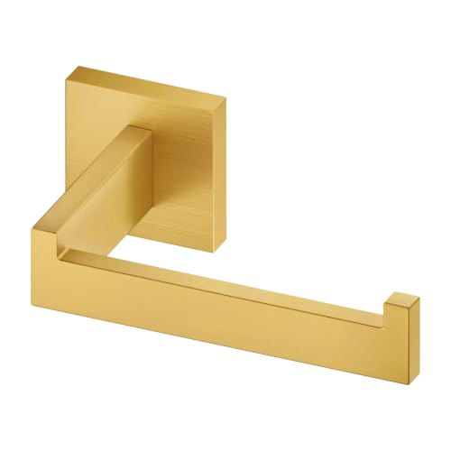 KOKOSIRI Gold Toilet Paper Holder Toilet Roll Holder for Bathroom Kitchen Washroom T-304 Stainless Steel Wall Mounted, Gold Finish, B2003BG - color: Brushed Gold, size: Without Shelf(1 Pack)