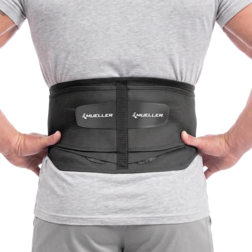 MUELLER Sports Medicine Lumbar Back Brace with Removable Pad, Ideal for Upper and Lower Back Pain, Relief & Support for Men and Women, Strains, Sciatica, Scoliosis - size: Regular