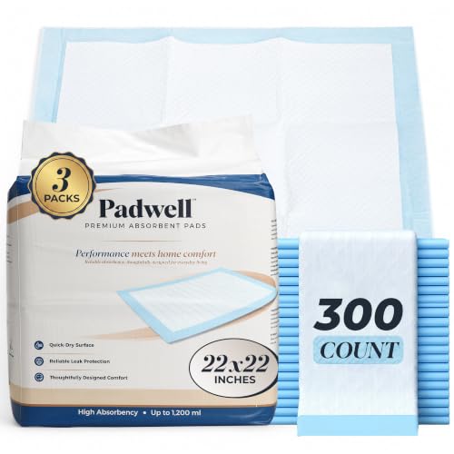 Absorbent Pads, Home Protection Pee Pads, 22 x 22 Inches, 300 Count - size: 300 Count