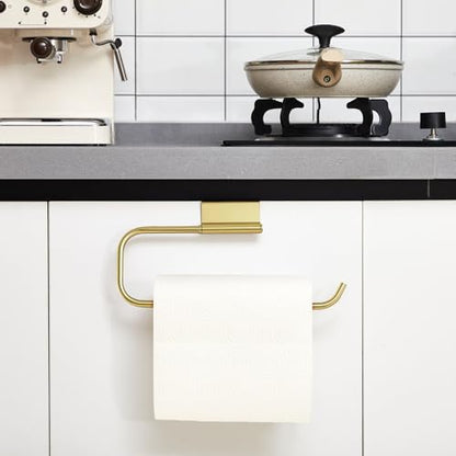 Yaocom 12.4 Inches Cabinet Door Paper Towel Holder, Gold - color: Gold
