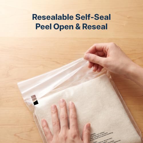 8” X 10” (200 Count) Self Seal Clear Poly Bags with Suffocation Warning - size: 8" X 10"