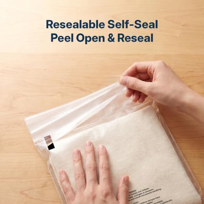 18” X 24” (200 Count) Self Seal Clear Poly Bags with Suffocation Warning - size: 18" X 24"
