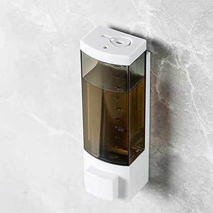 Soap Dispensers 250ml ABS Plastic Drill Free with Adhesive Wall Mount - size: 1-Chamber