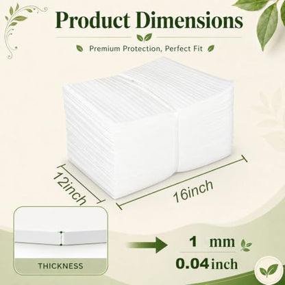 Packing Foam Pouches 1/12'' thickness 12 x16IN, 50 Pack - size: 12X16IN-50PCS