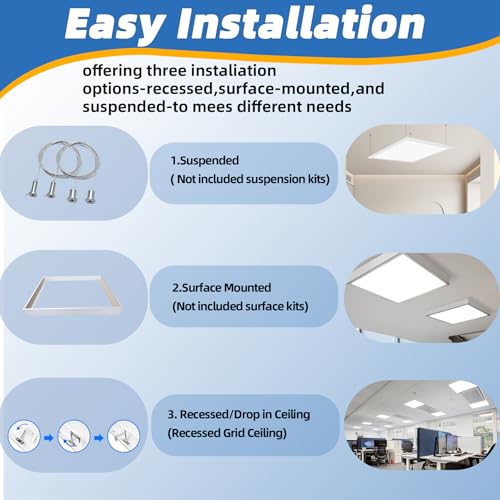WYZM 10 Pack 2X4 LED Flat Panel Light,7800lm, 5000K Daylight White - size: 10pack