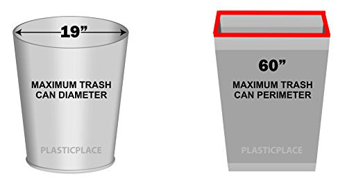 Plasticplace 25 Gallon High Density Trash Bags │ 8 Microns │ Black Garbage Can Liners │ 30” x 37” (500 Count) - color: Black, size: 1 Count (Pack of 1)