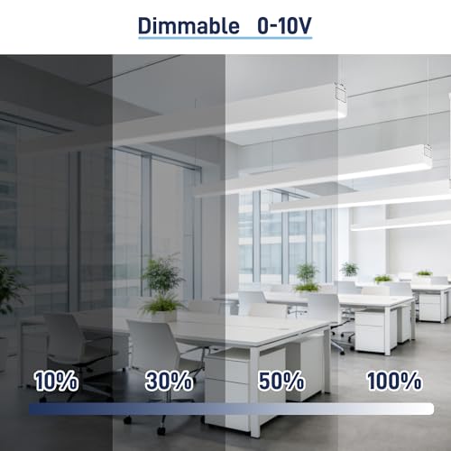 hykolity 8FT Linkable LED Linear Light, 80W 9600LM 3CCT 3000K/4000K/5000K - color: Silver, size: 8FT-4Pack