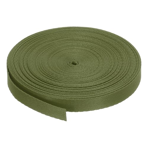 MECCANIXITY Flat Nylon Webbing Strap 3/8 Inch 10 Yards Chestnut Brown - color: Chestnut Brown, size: 3/8 Inch x 10 Yards