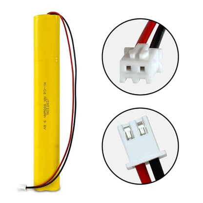 Ni-Cd 9.6V 900mAh BBAT0043A Exit Sign Emergency Light Battery, 2 Pack