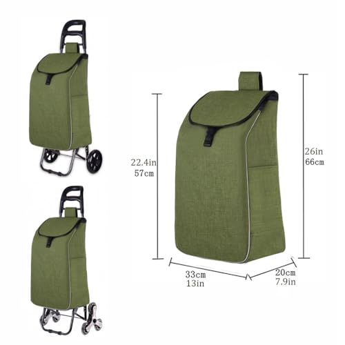 Replacement Bag for Grocery Cart Shopping Cart Bags, Oxford Cloth Waterproof Trolley Bags, for Aluminium Alloy Frame 13inx7.9inx26in (Color : C) - size: C