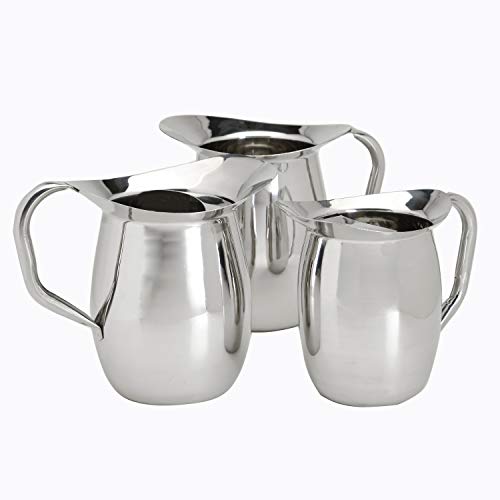 Update International (BP-3) Stainless Steel Bell Pitcher, 3 quart capacity, Stainless Steel - size: 96 Ounces, style: Pitcher