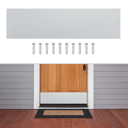 1 Pcs Door Kick Plates - 8x30 Inches Kick Plates,Glittered Silver - color: Glittered Silver, size: 8 x 30 Inch