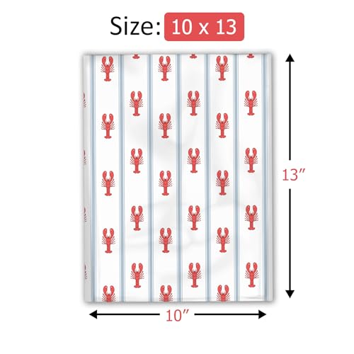 10x13 (100) Lobsters Designer Poly Mailers Waterproof Self Sealing Tear Resistant Polymailers Shipping Envelopes Premium Printed Bags For Small Businesses - color: Lobsters, size: 10x13 inches