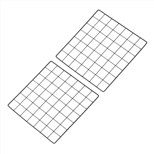 PATIKIL 14"x14" Wire Grid Panel, 2 Pack Board Photo Pictures Memo Display Grid Panels Hanging Organizer Wall Decorative Panel for Home Office Wedding, Black - color: Black, size: 14" x 14"
