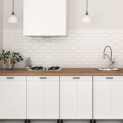 Ravinte Matte Black Cabinet Handles Square Pulls 4 Inch 10 Pack - size: 4-1/2 Inch (4 Inch Hole Center)