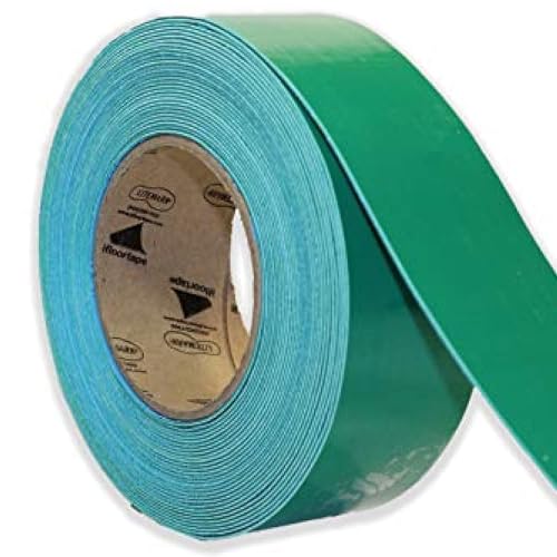 LiteMark Duramark EC700 Floor Marking Tape for Concrete and Pavement | Industrial Marking Tape for Warehouses | Long-Lasting | High Durability (Green), 2 Inch X 18 Feet