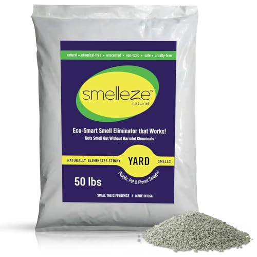 SMELLEZE Yard & Outdoor Pet Urine Odor Absorber Granules, 50 lb - size: 50 Pounds