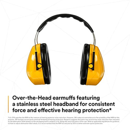 3M Peltor Optime 98 Over-The-Head Earmuffs, Hearing Conservation H9A (Pack of 1) - size: 1 Count (Pack of 1)