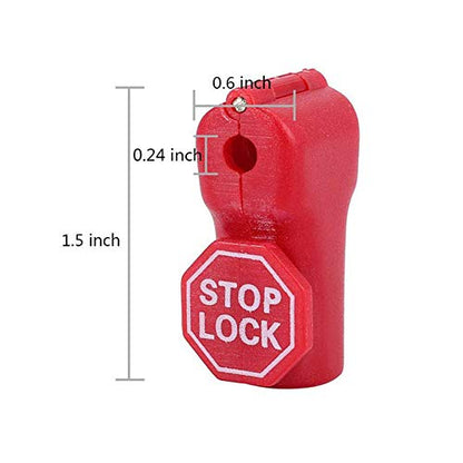 Eau 100 Packs of Peg Hook Locks Retail Shop Security Stop Lock, Anti Theft peg Locks for Display Slat Wall.