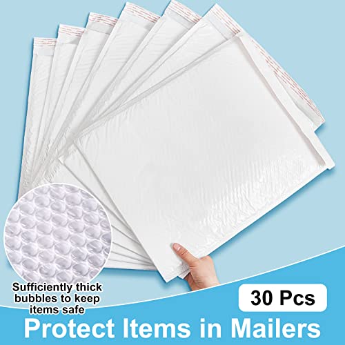 Henoyso 30 Pcs Bubble Poly Mailers Padded Envelopes,White,14 X 19 Inches - color: White, size: 14 x 19 Inches