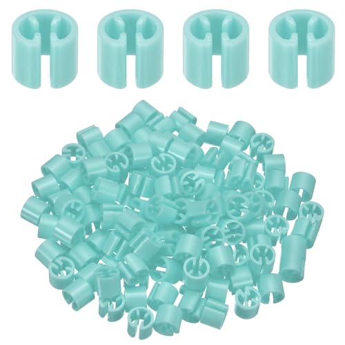 uxcell 240Pcs Clothes Hanger Size Markers Fit 3-5mm Rod Light Blue - color: Light Blue