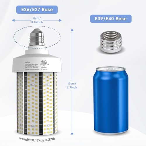 Led Corn Light Bulb - 60W 7500LM Equivalent 600Watt E26 for Warehouse 6000K 1 Pack - size: 1 Pack（6000K）