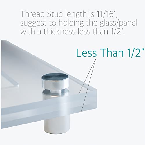 3/4 x 2 Inch Standoff Screws - Lantee 12 Pcs Stainless Steel Glass Sign Standoff Mounts Hardware Screws 19x50mm - color: Silver, size: 3/4" x 2" / 19 x 50mm