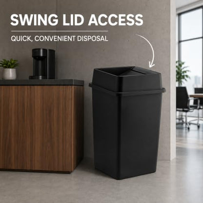 1 Pack Blue 35 Gallon Commercial Recycling Bin with Lid, High-Capacity Square Resin Recycle Container with Integrated Handles for Office, School, Restaurant and Public Facility - color: Blue, size: 35 Gallon
