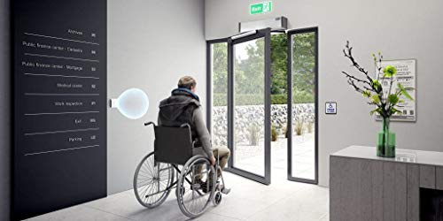 Olideauto DSW120 Automatic Door Opener for Handicapped with Wired Stainless Steel Handicap Push Buttons
