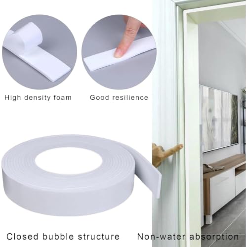 Single-Sided Foam Tape EVA White,2Pack x 1.18in x 16.4FT - color: White, size: 2Pack, Each 1.18 Inch x 16.4 FT