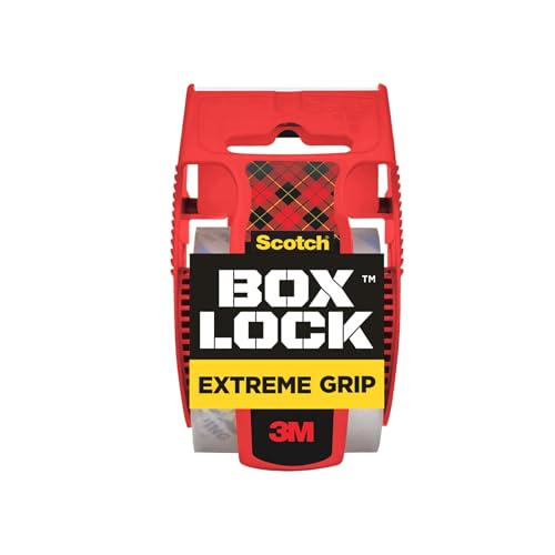Scotch Box Lock Packing Tape, Clear, Extreme Grip Box Packaging Tape for Shipping and Mailing, 1.88 in x 22.2 yd, 1 Refill Roll - size: 1 Roll