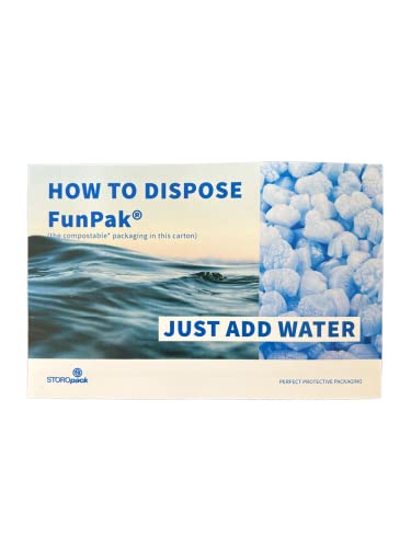 Bubblefast! Brand FunPak Plant Based Biodegradable Packing Peanuts, 1.5 cu ft Bag, Compostable (Blue Hearts) - color: Blue Hearts