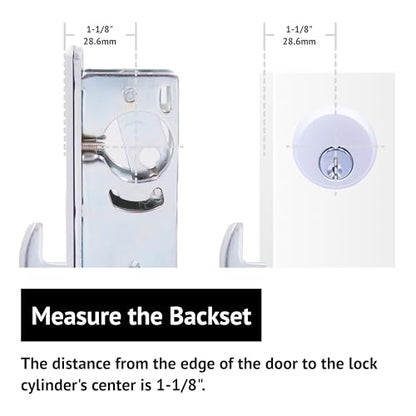 elox Storefront Narrow Stile Mortise Door Lock Hookbolt, 1-1/8" Backset, w/Aluminum & Bronze Duronodic Finish faceplate, Without Cylinder and Without Keys - color: Black,Bronze,Silver