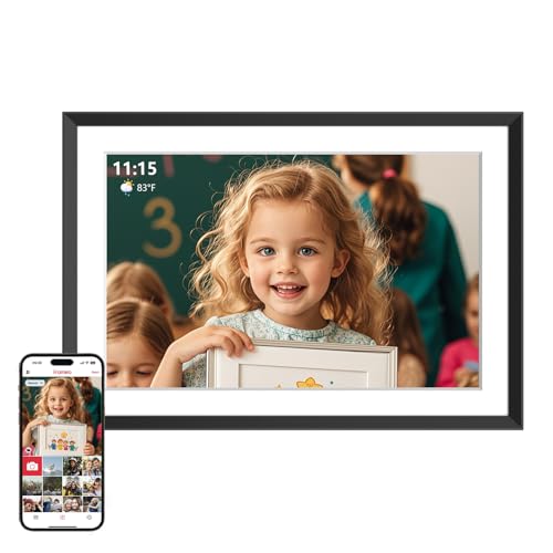 Digital Picture Frameo with 10 Inch 1280x800 HD IPS Touch Screen, WiFi Digital Photo Frame with Built-in 32GB Memory support 1TB, Auto-Rotate and Wall-Mountable, Remotely Send Photos/Videos via Frameo