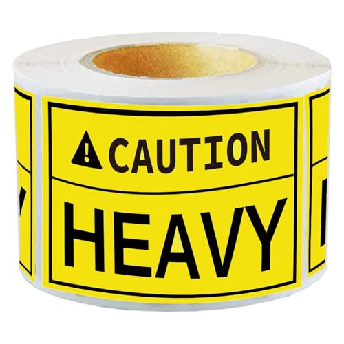 Caution Heavy Sticker Shipping Pallet Labels (300 Pcs)