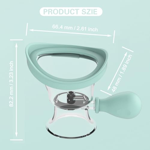 Eye Wash Cup, Silicone Manual Air Pressure Eye Wash Kit- Blue - color: Blue